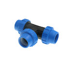Blaue Farbbewässerungs-Schlauchverbindungsstück-T-Stück Kompressions-Rohranschlüsse