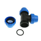 Blaue Farbbewässerungs-Schlauchverbindungsstück-T-Stück Kompressions-Rohranschlüsse