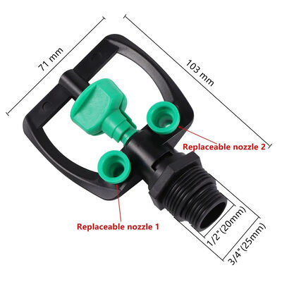 UV-Beständigkeit 3/4'' Wasser Sprinkler für Gartenpflanzen Bewässerung